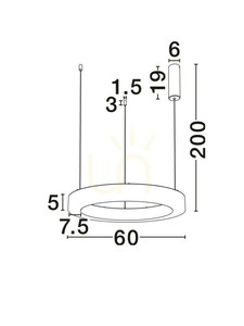 LANZAROTE Luces Exclusivas taklampa LE46087 small 1