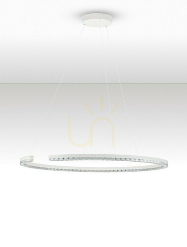 Kontrollera LED-pendel MAHON vit ring 85 cm 43 W 3000 K TRIAC Luces Exclusivas LE46097