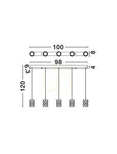 MURO Luces Exclusivas taklampa LE46124 small 4