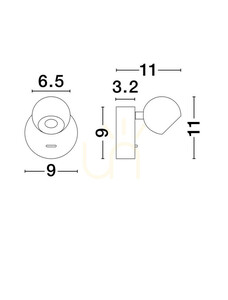 Guldfärgad LED-vägglampa PUCARANI Luces Exclusivas LE46135 6 W small 8