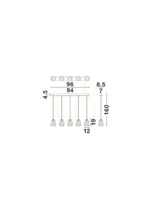 RORIZNO Luces Exclusivas taklampa LE46147 small 4