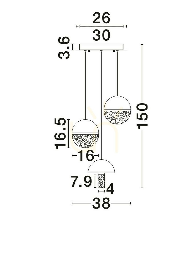 Kontrollera TARREGA Pendellampa från Luces Exclusivas LE46169 TARREGA Pendellampa från Luces Exclusivas LE46169
