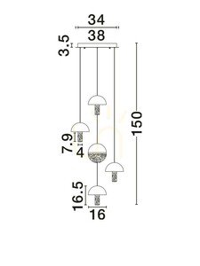 TARREGA Luces Exclusivas taklampa LE46172 small 5