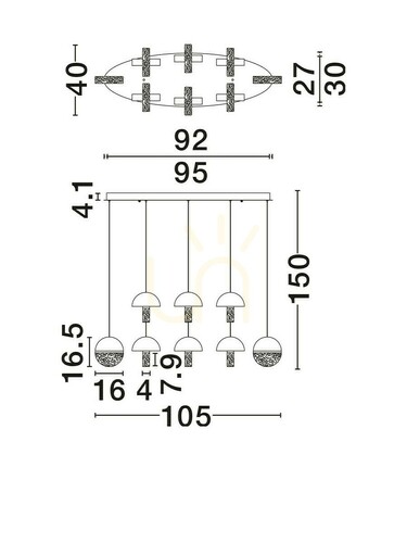 Kontrollera TARREGA Luces Exclusivas taklampa LE46177