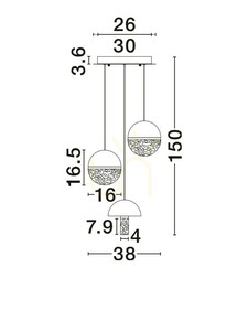 TARREGA Luces Exclusivas taklampa LE46184 small 1