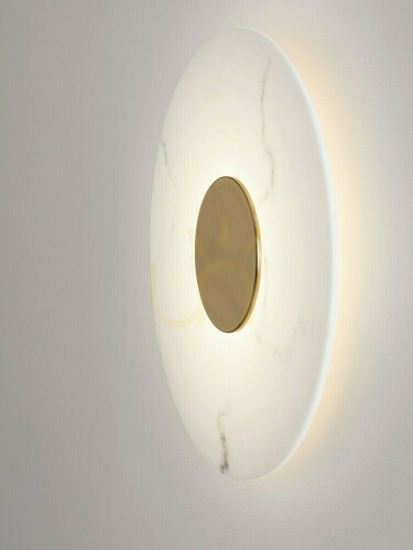 Kontrollera VILLAN Luces Exclusivas LE46230 LED-vägglampa, 60 cm, vit och guldfärgad