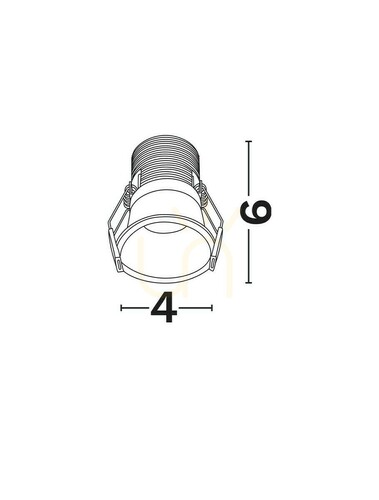 Kontrollera Luces Exclusivas CAMARI svart infälld LED-spot 6 W 4 cm LE62135