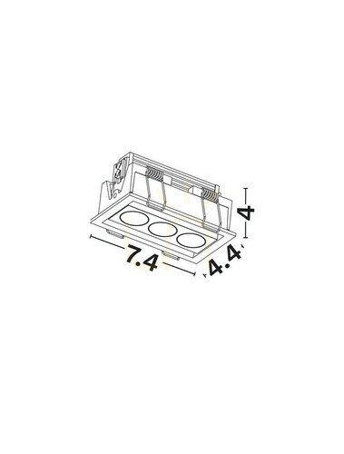 Kontrollera Infälld downlight Luces Exclusivas CARCAIX LE62230 trippel, LED 6 W 292 lm 3000 K, UGR<19, vit