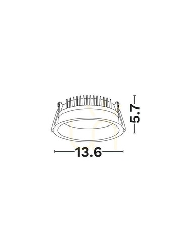 Kontrollera Luces Exclusivas COCENT LE62348 vit infälld LED-downlight, 14 W, 3000 K