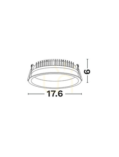 Kontrollera Luces Exclusivas COCENT LE62352 vit infälld LED-downlight 23 W 3000 K