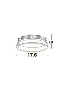 Infälld LED-downlight COCENT Luces Exclusivas LE62354 – vit, 23 W, 4000 K small 1