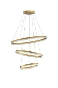 Luces Exclusivas ACACIO LE43558 LED-pendellampa, tre ringar, guldfärgad, 80 cm small 1