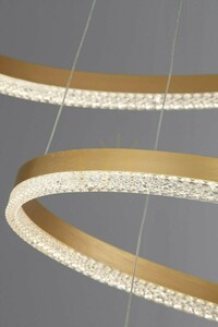 Luces Exclusivas ACACIO LE43558 LED-pendellampa, tre ringar, guldfärgad, 80 cm small 2