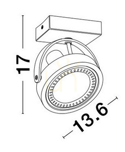 Luces Exclusivas ACASICO LE61629 takspotlight, svart, 1×AR111 small 1