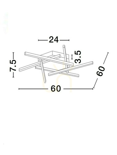 Kontrollera Plafond CHARAZANI Luces Exclusivas LE44818