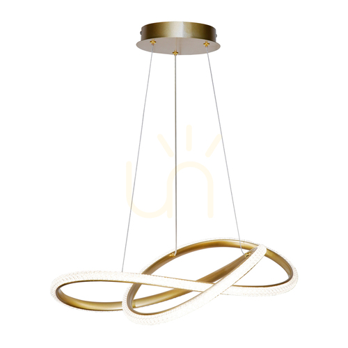 Kontrollera Italux Almera LED pendellampa guld 60 cm PND-64728-GD