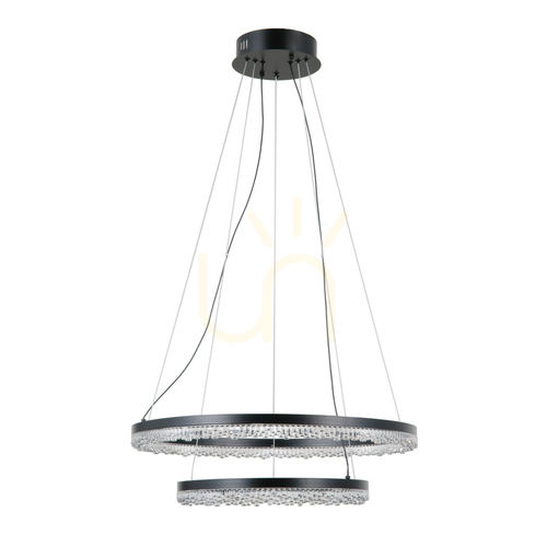Kontrollera Pendellampa Italux Barlo LED svart 60 cm PND-34526-2L-BK