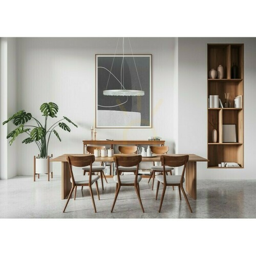 Kontrollera Italux Barlo LED-pendellampa, silver, 50 cm, PND-34526-M-SILV