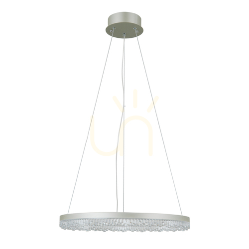 Kontrollera Italux Barlo LED-pendellampa, silver, 50 cm, PND-34526-M-SILV