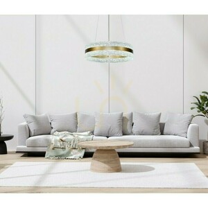 Italux Blera LED-pendellampa guld 40 cm PND-98273-GD small 1