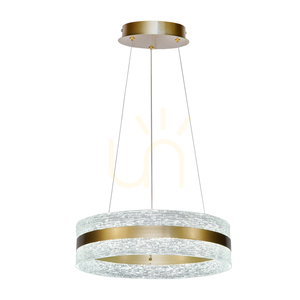 Italux Blera LED-pendellampa guld 40 cm PND-98273-GD small 0