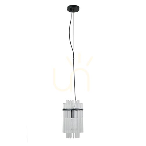 Kontrollera Pendellampa Italux Bonte svart glas E27 PND-40929-1A-BK