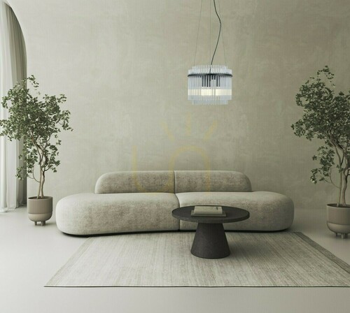 Kontrollera Hänglampa Italux Bonte svart med klart glas 3xE14 PND-40929-3A-BK
