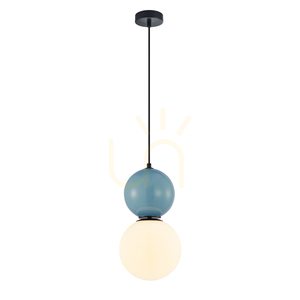 Italux Mastal pendellampa blå och svart 20 cm E27 PND-36603-1L-BK-BLU small 0