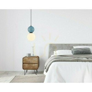 Italux Mastal pendellampa blå och svart 20 cm E27 PND-36603-1L-BK-BLU small 2
