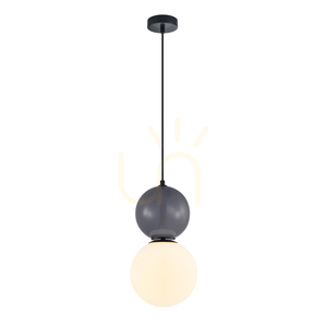 Italux Mastal pendellampa svart och mörkgrå E27 20 cm PND-36603-1L-BK-GR small 0
