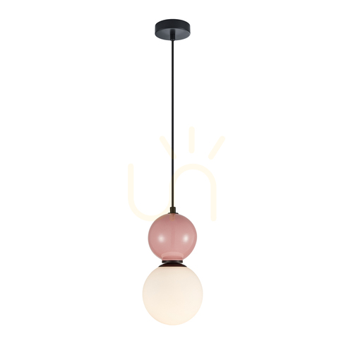 Kontrollera Italux Pendellampa Svart Glas E27 15 cm PND-36603-1S-BK-PK
