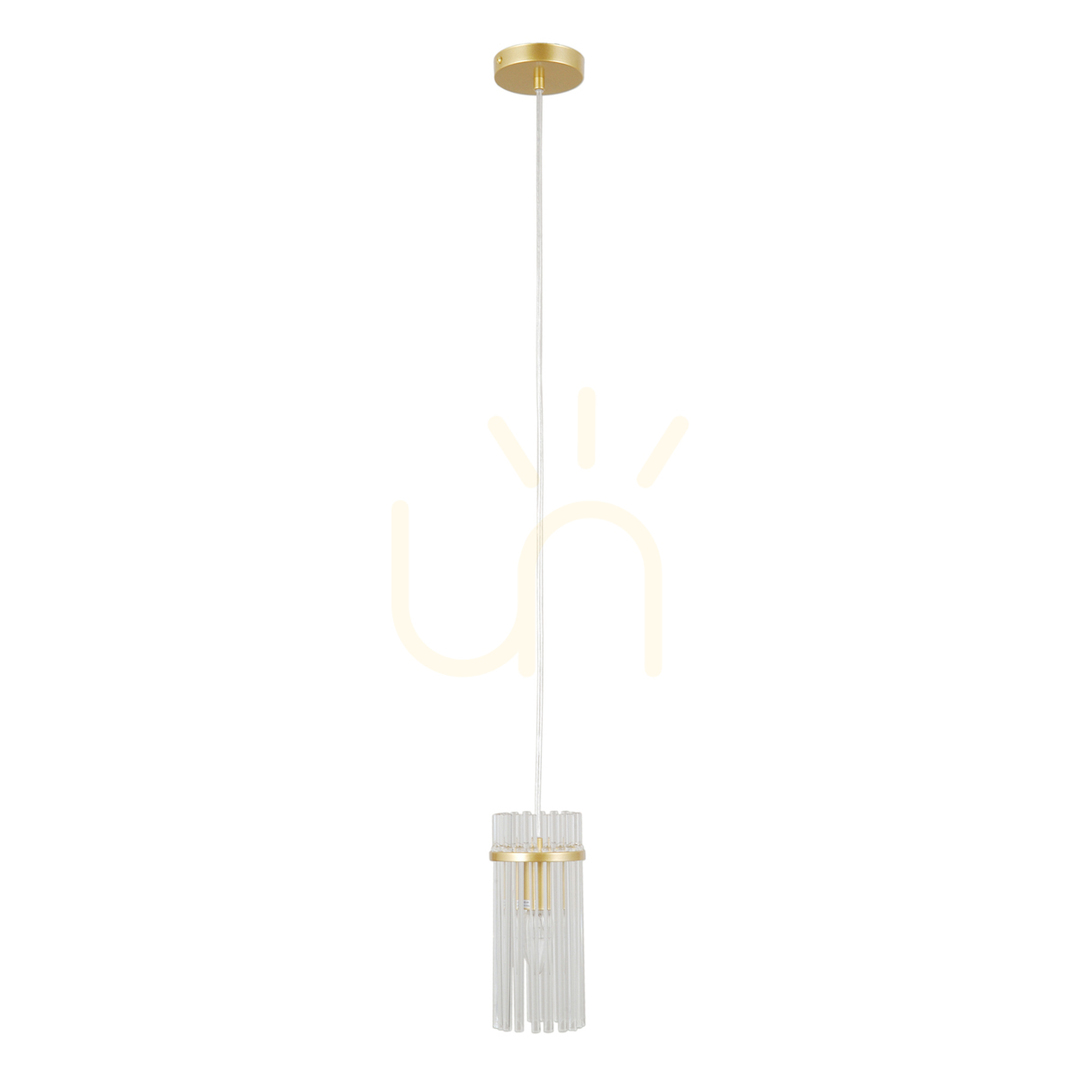 Kontrollera Italux Pendellampa Glas Guld E14 10 cm PND-40930-1A-GD Italux Pendellampa Glas Guld E14 10 cm PND-40930-1A-GD