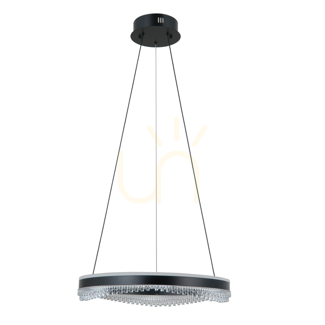 Kontrollera Italux svart LED pendellampa 50 cm akryl PND-34535-M-BK Italux svart LED pendellampa 50 cm akryl PND-34535-M-BK
