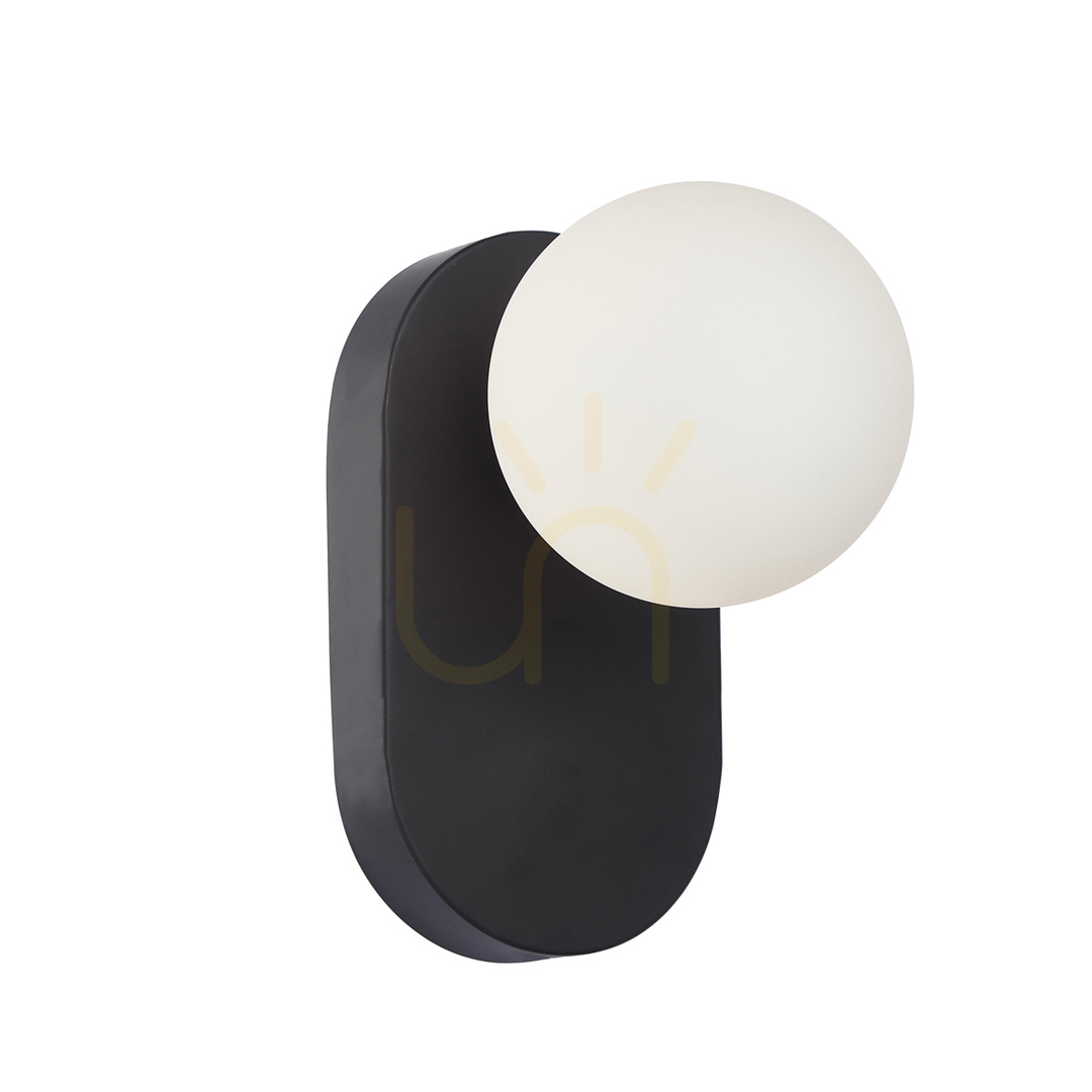 Kontrollera Italux Vägglampa svart vit glas G9 18 cm WL-2931-1-BK-WH Italux Vägglampa svart vit glas G9 18 cm WL-2931-1-BK-WH