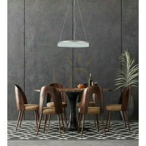 Italux Pantal LED-pendellampa, silverfärgad, 50 cm, PND-34533-M-SILV small 1