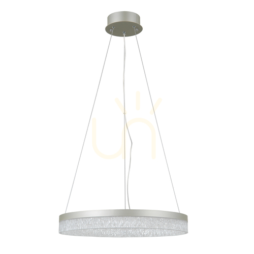 Kontrollera Italux Pantal LED-pendellampa, silverfärgad, 50 cm, PND-34533-M-SILV
