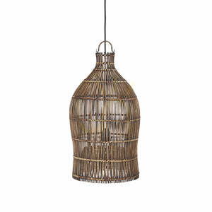 Bazar Bizar Woven Bell S lampskärm i bambu, mörk valnöt, 30 × 50 cm small 0