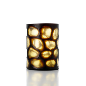 Glasvas Vague Dorée L, honungsfärgad, Glass Collection small 5