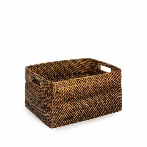 Kontrollera Rottingkorg Colonial Collection naturbrun L 46x36x23 cm