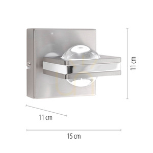 Q-FISHEYE vägglampa 9115-55 Silver 2xLED 7 Q-FISHEYE vägglampa 9115-55 Silver 2xLED small 7