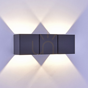 MARCEL vägglampa 9658-13 Antracit 2xLED small 10