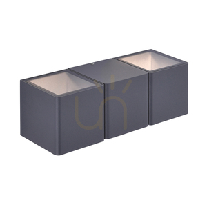 MARCEL vägglampa 9658-13 Antracit 2xLED small 12