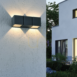 MARCEL vägglampa 9658-13 Antracit 2xLED small 13
