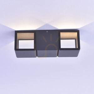 MARCEL vägglampa 9658-13 Antracit 2xLED small 9