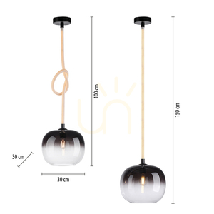 LUMA Pendellampa 2410-18 Svart 1xLED small 8