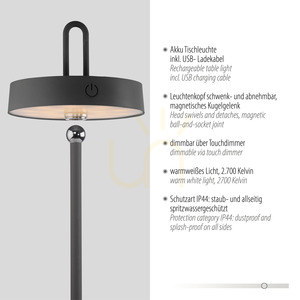 AMAG Trädgårdslampa 19310-18 Svart 1xLED small 3