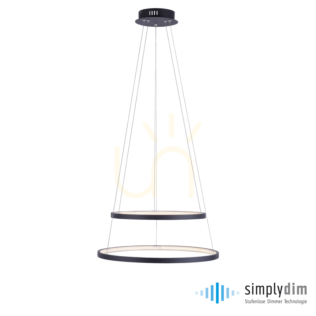 Utsikt CIRCLE Pendellampa 11525-13 Antracit 2xLED CIRCLE Pendellampa 11525-13 Antracit 2xLED