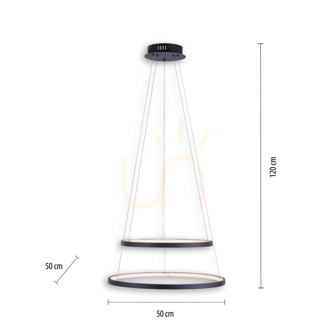 Förhandsvisning CIRCLE Pendellampa 11525-13 Antracit 2xLED CIRCLE Pendellampa 11525-13 Antracit 2xLED
