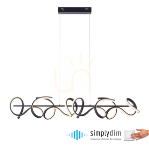 CURLS Taklampa 19033-18 Svart 4xLED small 1