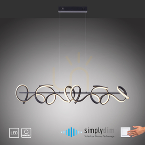 CURLS Taklampa 19033-18 Svart 4xLED small 9